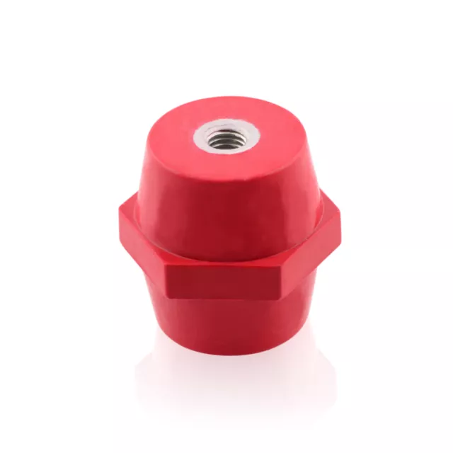 Isolatoren M6 Rot 20x19mm Polyesterharz Stützisolator Selbstverlöschend 25 Stück