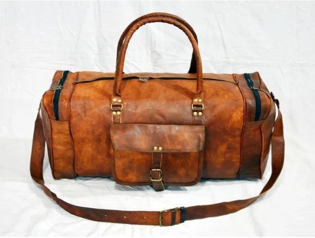 Sac de voyage en cuir extra large fait à la main 76,2 cm