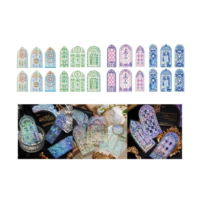 Fensteraufkleber zum Journaling DIY für Junk Journal Letters Collage Crafts
