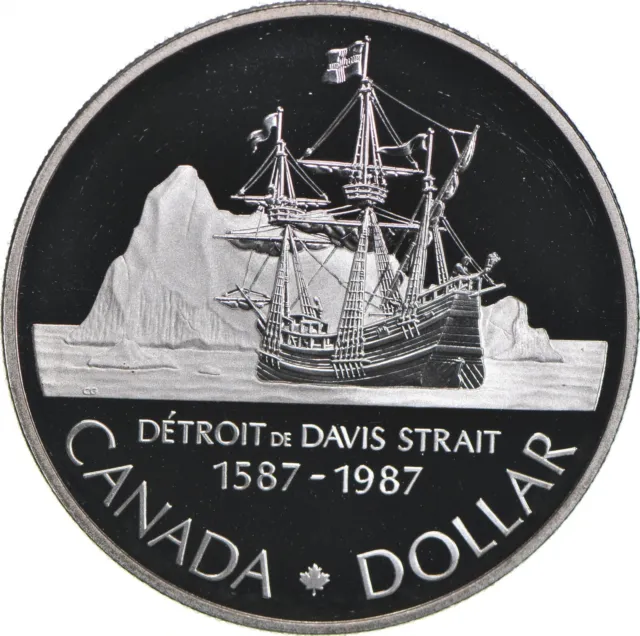 1987 Canada 50% Silver Canadian Silver Dollar - Davis Strait *0873