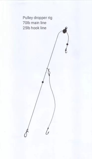 4 X SEA fishing pulley dropper No 3/0 Aberdeen hook's £5.00
