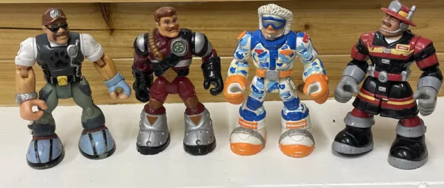 Mattel Fisher Price Rescue Heroes Lot of 4 Vintage Action Figures 6”