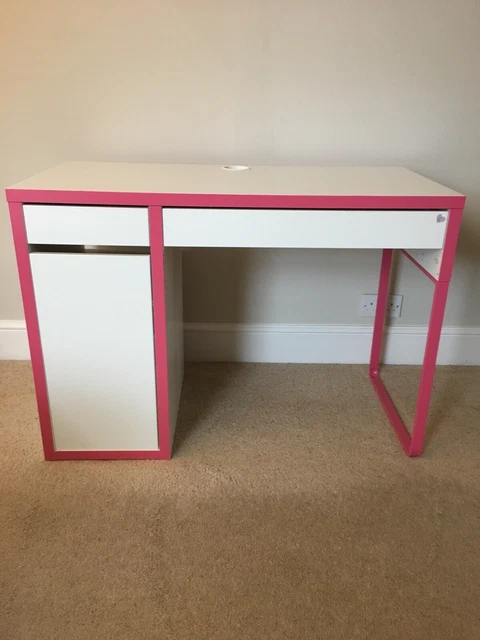 IKEA MICKE DESK Pink And White Childrens 5.00 PicClick UK