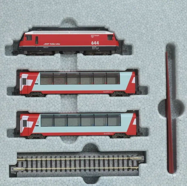 KATO 10-1145 Glacier Express 3-tlg. Grundeinheit 3-unit basic set