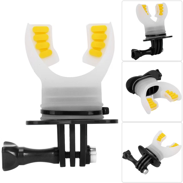 (Black) Mouth Mount Bite Mount Surfing Diving Skating Mouthpiece Holder