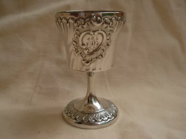 ANTIQUE FRENCH STERLING SILVER EGG CUP,LATE 19th OR EARLY 20th CENTURY.