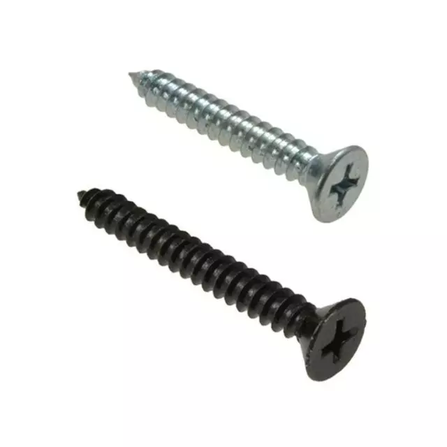 4g (2.9mm) COUNTERSUNK Self Tapping Screw Tapper CSK Zinc