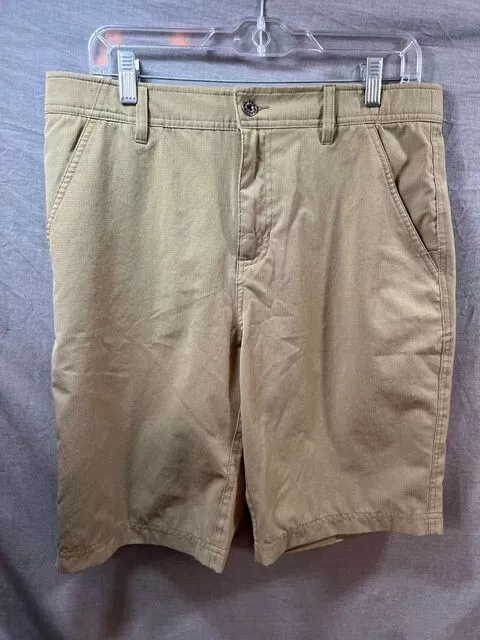 Gerry Shorts Mens 32 Brown Button Chino Pocketed Belted 32x21 Men.