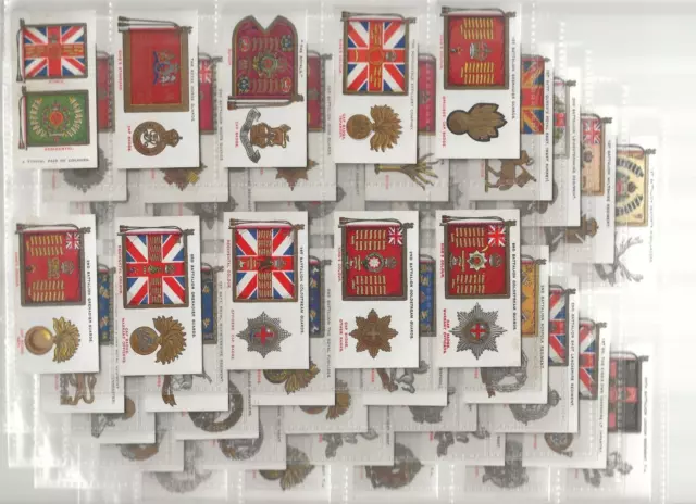 John Player & Sons Regimental Standards and Cap Badges 1930 Full Set 50 Cards