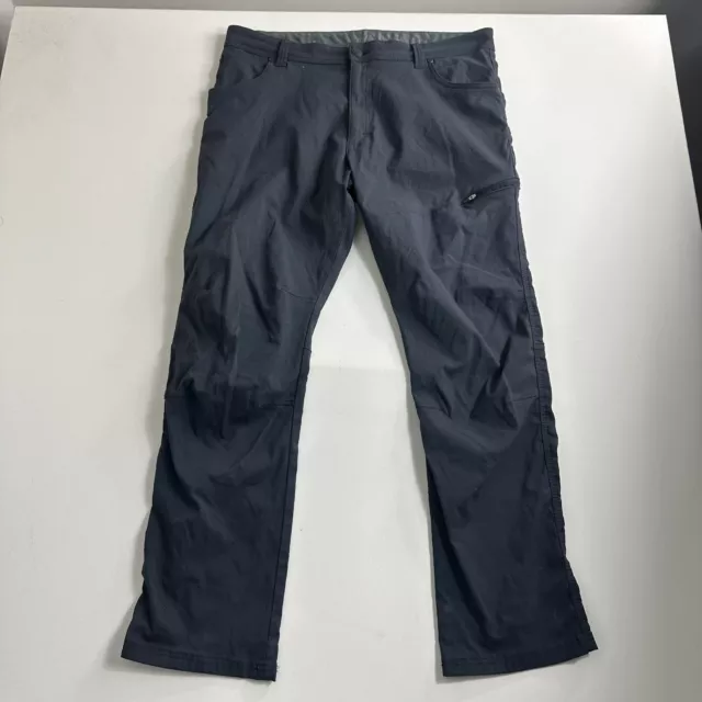 Wrangler All Terrain Gear Mens Pants Blue 38x32 Outdoor Hiking Zip Pocket