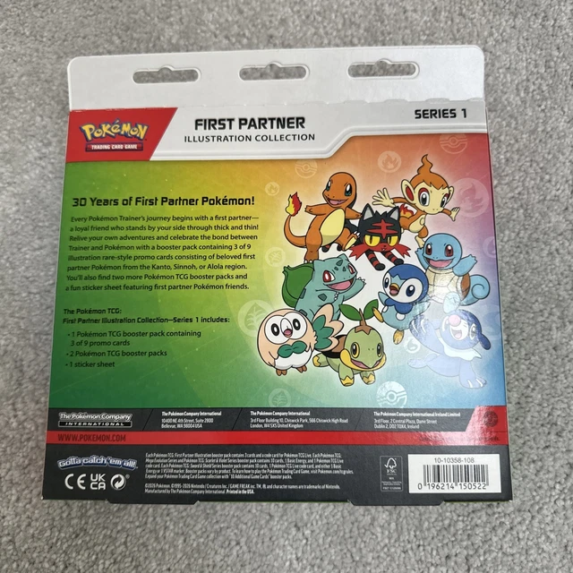 POKEMON FIRST PARTNER Illustration Collection Series 1 Pack Box Sealed ...