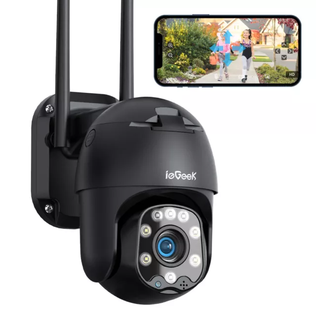 IEGEEK PTZ CAMERA Surveillance WiFi Exterieure avec Suivi Automatique Détection EUR 49,99