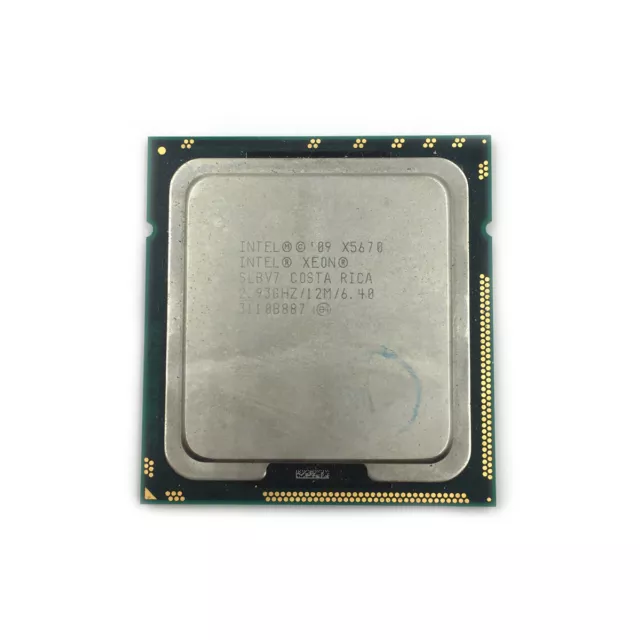 Procesador de CPU de seis núcleos Intel Xeon X5670 SLBV7 2,93 GHz 12 MB 6,4 GT/s LGA1366 .MA8