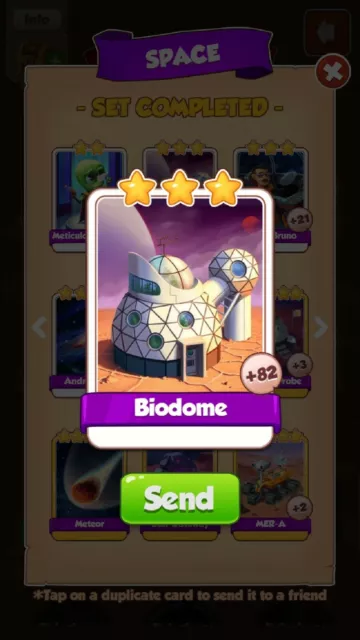 Coin Master Card Biodome (Fast Delivery)