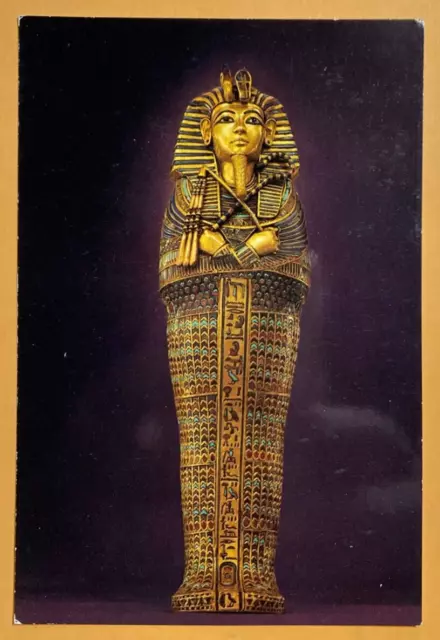 Vintage The Treasures Of Tutankhamun, Canopic Coffin Postcard