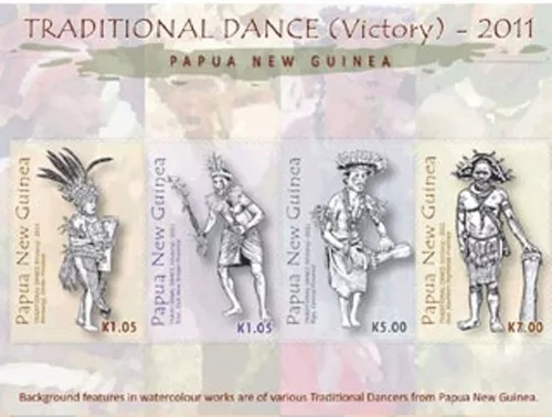 Papua New Guinea 2011 - Traditional Dance Sheet of 4 Stamps - MNH