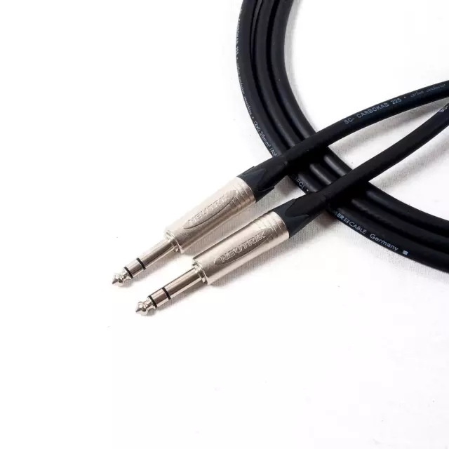 1⁄4"" Jack to 1⁄4"" Jack Lead. Sommer Carbokab 6,35 mm, TRS, Stereo, symmetrisches Kabel.