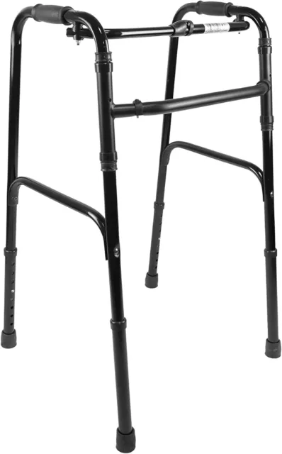 Walking Frame without Wheels (Black Colour), Folding Zimmer Frame Amazon £59.99