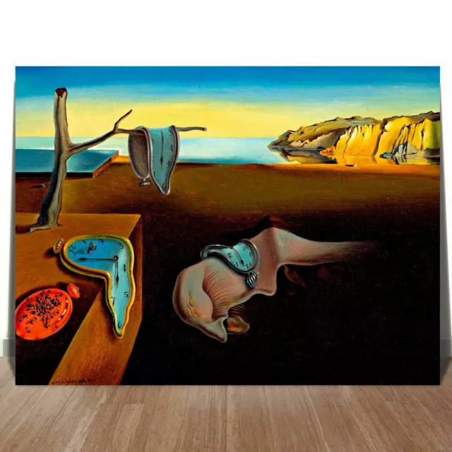 SALVADOR DALI PERSISTENCE OF MEMORY CANVAS PRINT 24x18" SURREAL ART