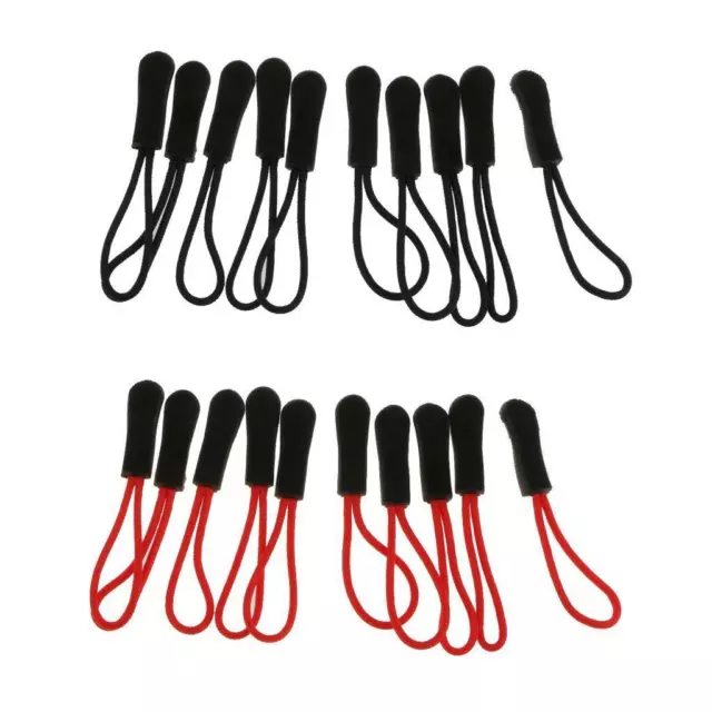 Pack of 20 Outdoor Nylon Rope Zipper Pull Cord Zip Puller Fastener Slider