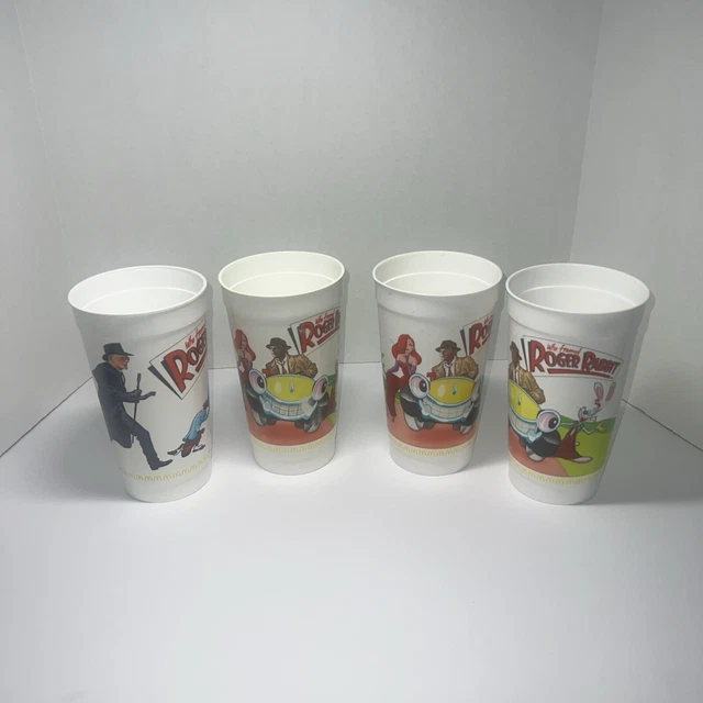 1988 VINTAGE MCDONALDS Who Framed Roger Rabbit Lot Of 4 Plastic
