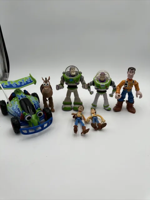 Disney Pixar Toy Story Assorted Action Figure Lot of  7 - Buzz Lightyear, Woody