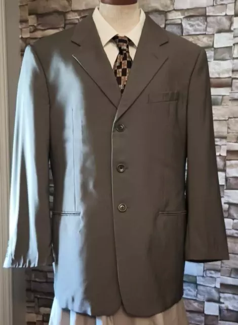 Armani Collezioni Men's Brown Wool Three Button Sport Coat Size 42R