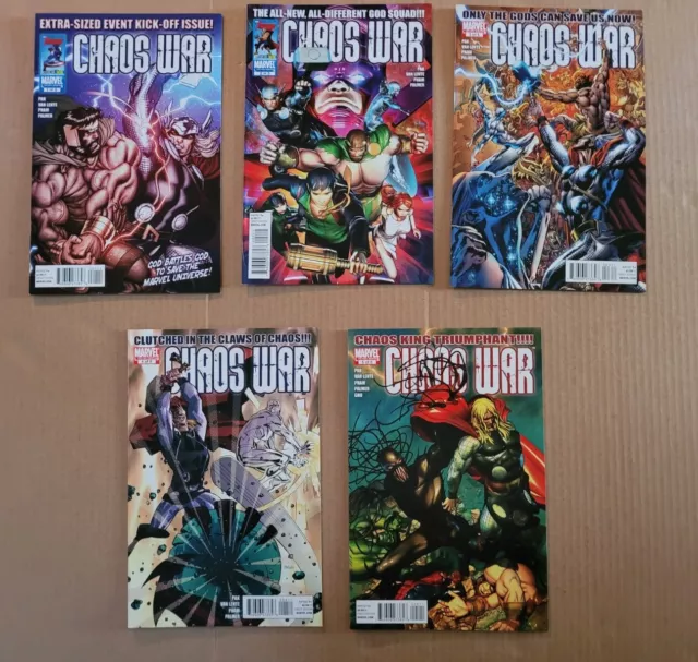 Chaos War 1 2 3 4 5 Complete 2010/11 Set Thor Hercules Hi-Grade Marvel Lot of 5