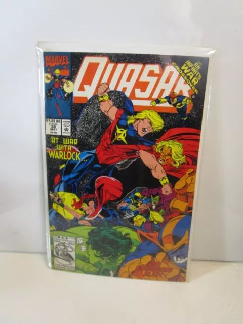 Quasar #38 (1992) Marvel Comics Infinity War Crossover! Warlock Bagged Boarded