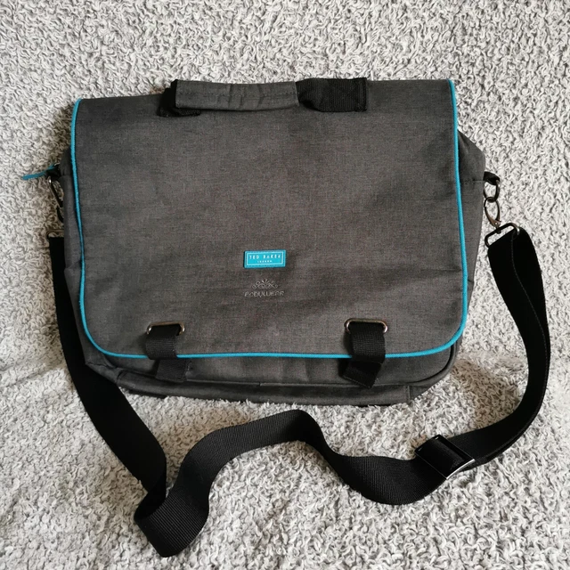TED BAKER BODYWEAR Laptop Bag Grey Blue Trim 9.00 PicClick UK
