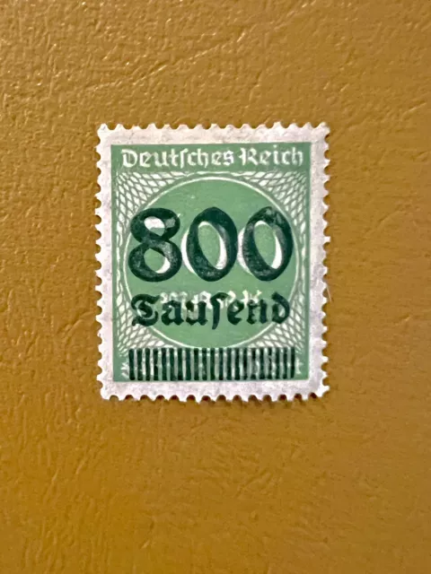 Deutsches Reich German Empire 1923 Stamp overprint 800 on 500 Mark