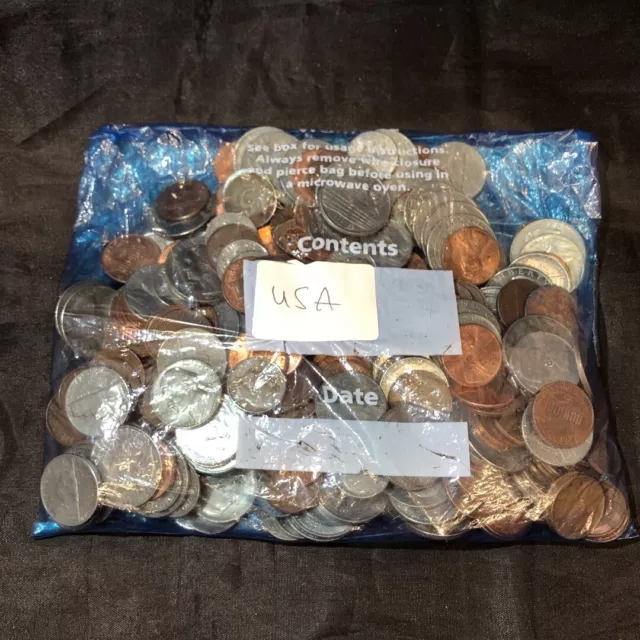 USA Coin Bundle Currency 1.15kg America Collectable Money Vintage -CP