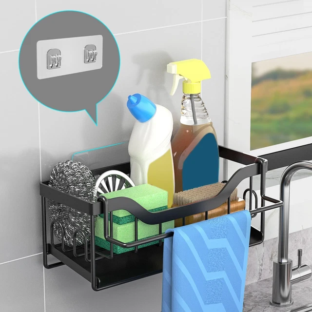 Organisateur D'Évier De Cuisine, Porte-Éponge En Acier Inoxydable
