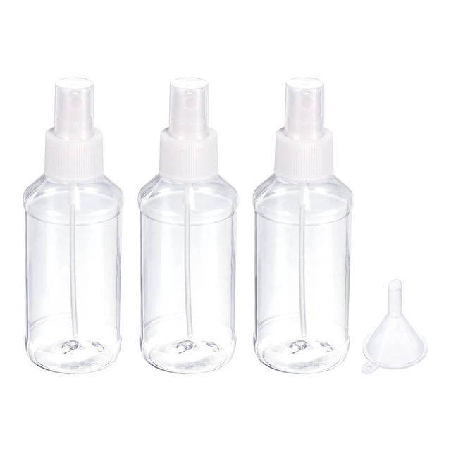 Set 6 Bottiglie Da Viaggio 100 Ml - Con Pompa, Trasparenti, Per Liquidi, Ideali Per Aereo, Con 2 Imbuti - Foto 11