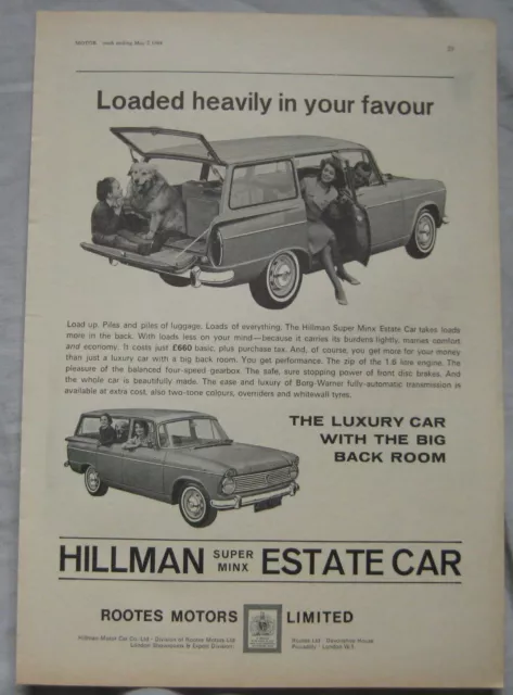 1964 Hillman Super Minx Estate Original advert No.1