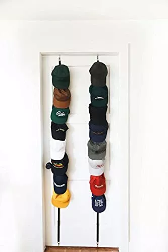 Cap Rack 2 Pack - Holds up to 16 Caps for Baseball Hats Ball Caps - Best Over...