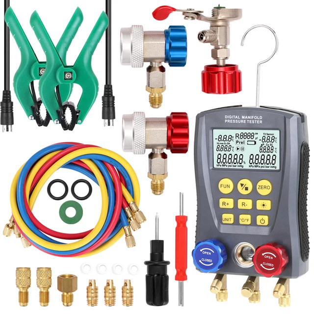 Pressure Gauge Refrigeration Digital  Pressure Manifold Tester Meter Y4P7