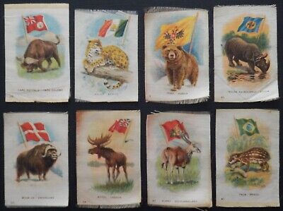NATURAL HISTORY known as ANIMAL WITH FLAG Silks issued by ITC in 1915