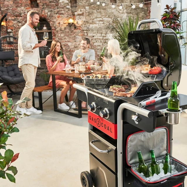 Barbecue Gaz Charbon Char-broil GAS2COAL 2.0 2B - Mail X Réduction 5
