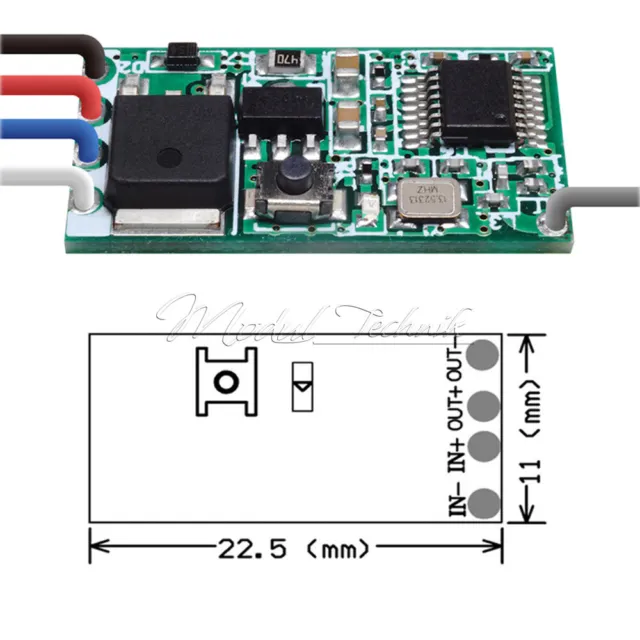 433mhz DC 3.6V-24V 1CH Relay Wireless RF Remote Control Switch Receiver Module 2