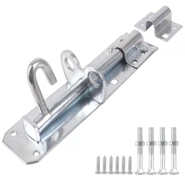 SLIDE LATCH PAD LOCK BOLT HEAVY DUTY Large Steel Garden Gate Shed Door Padbolt