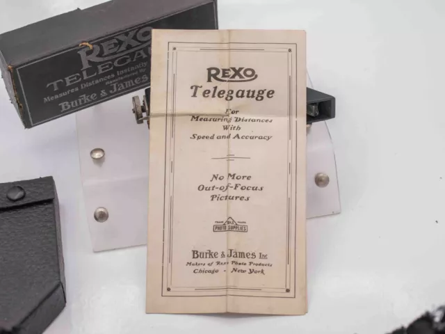 Antique Boxed - Burke & James Rexo Telegauge Early Camera Rangefinder 2