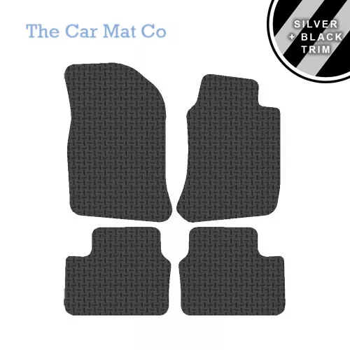 Car Mats for Vauxhall Vectra 1995 to 2002 Tailored Rubber Silver Stripe Trim