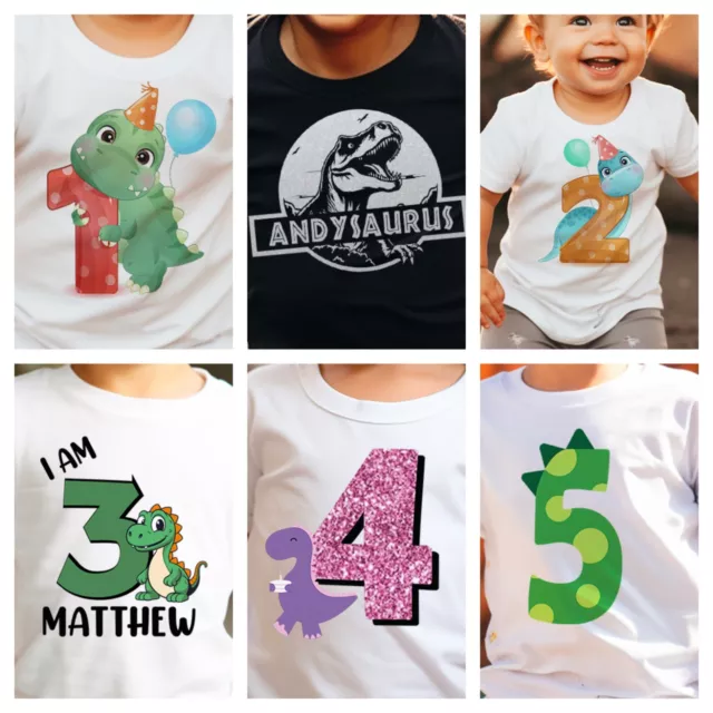 Kids Dinosaur T Shirt Funny Boys Girls Birthday Party Christmas Gift Top