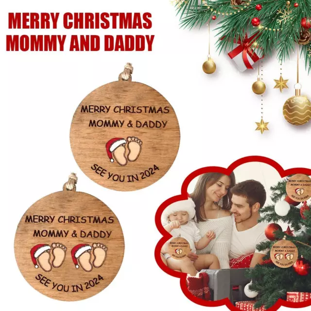 2D Cartoon Christmas Merry Christmas Mommy And Daddy See You In 2024 Hanging