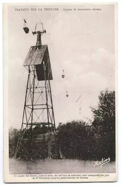 Cpa Work On The Truyere - Air Transport Lines, Sarran Dam