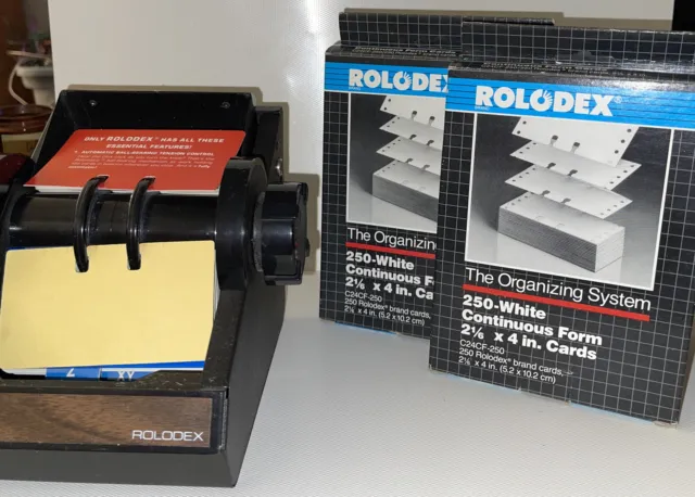 Rolodex Rotary card file Model # 2254D + 2 packs of extra cards NL69