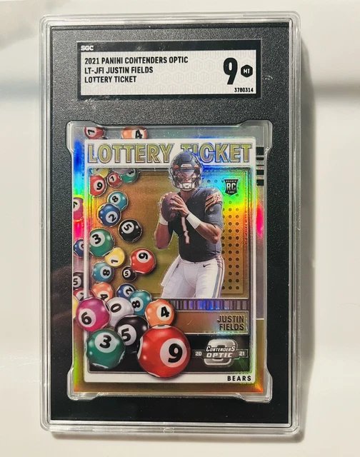 2021 Contenders Optic JUSTIN FIELDS Lottery Ticket GRADED RC SGC 9 MT #LT-JFI