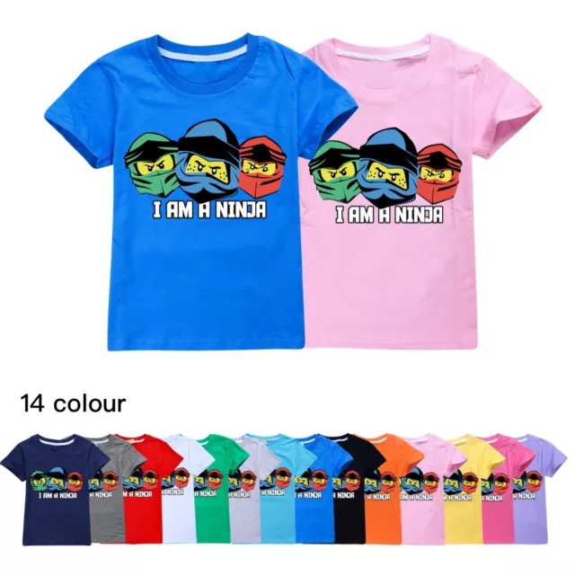 Ninja Kidz Tv Kids 100% Cotton T-Shirt Gaming Short Sleeve Top Tee Gifts AU