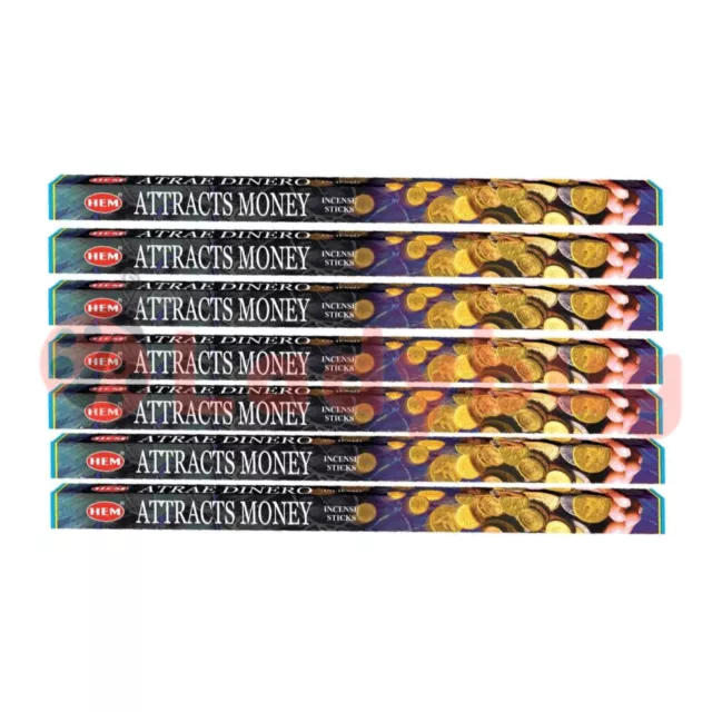 HEM SQUARE INCENSE Sticks ATTRACTS MONEY Scents Meditation Aroma Fragrance